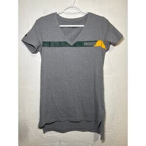 Under Armour Green‎ Bay Packers v neck t shirt womens XS sportswear football